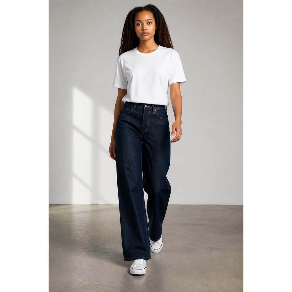 Judy Blue High Waist Dark Twighlight Retro Wide Leg Stretch Denim Jeans 9/29